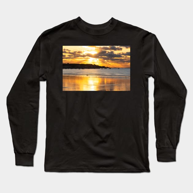 King Beach Sunrise Lynn Shore Drive Lynn MA North Shore Long Sleeve T-Shirt by WayneOxfordPh